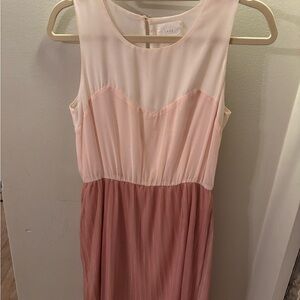 Elegant Pink Sleeveless Dress